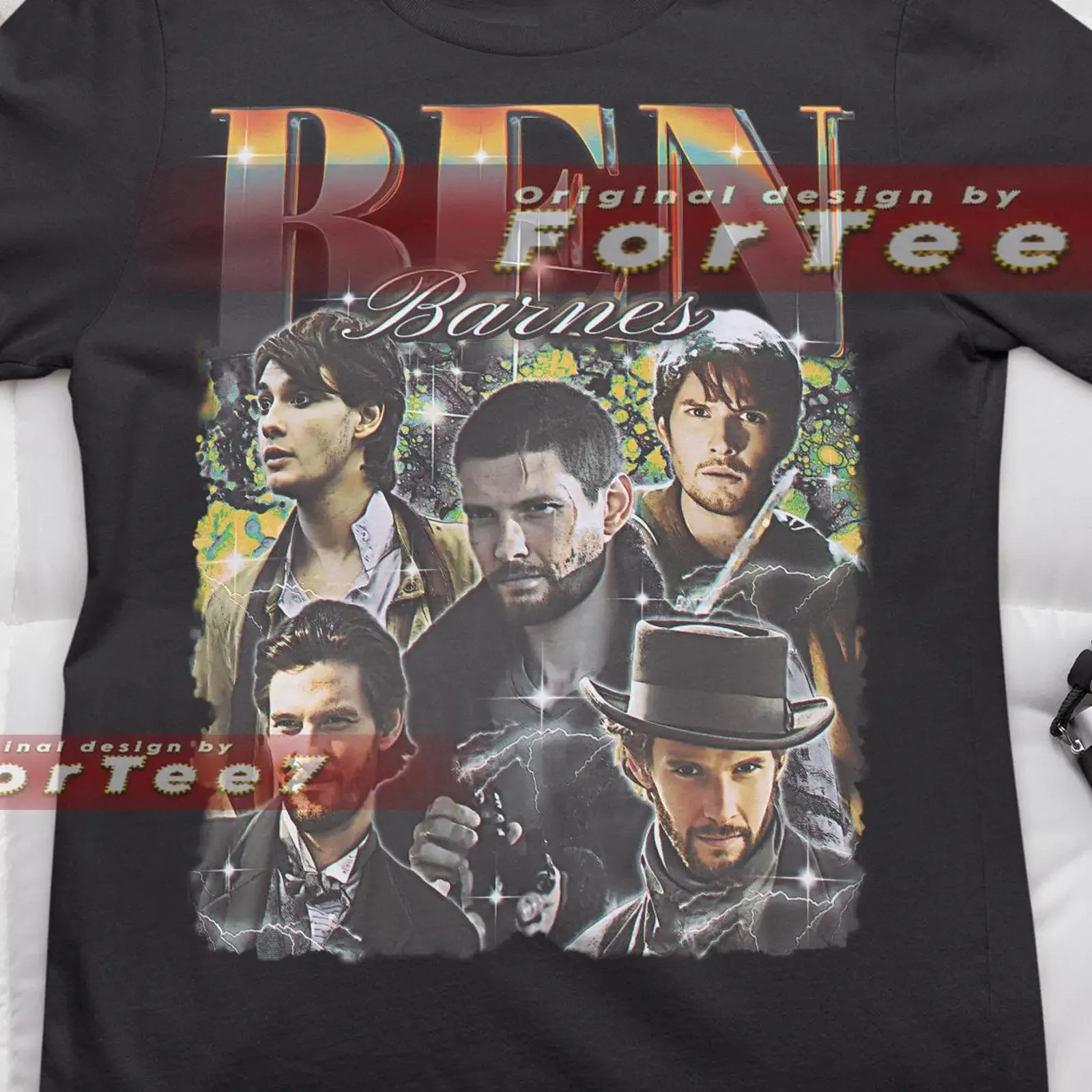BEN BARNES Homage T Shirt Retro 90s Bootleg Saf vintage Washed Unisex Stylish Slightly Casual Breathable homme Soft