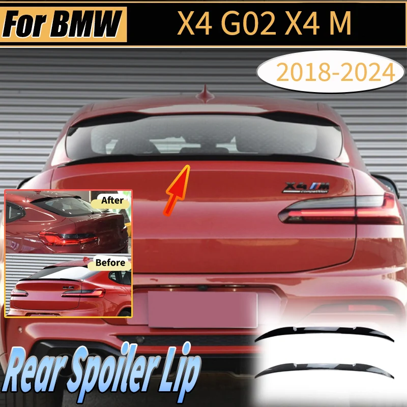 

For BMW X4 G02 X4 M 2018-2024 Car Trunk Rear Spoiler Lip Splitter Diffuser Wing Lid Modification Guard Board Kits Tuning Parts
