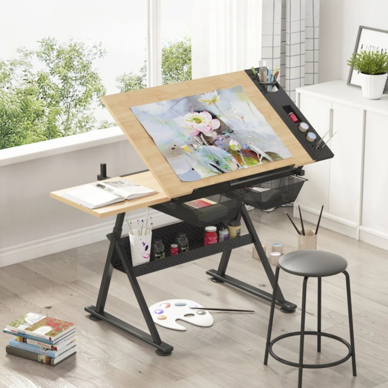 

Solid wood drawing, adjustable painting table, oil painting, painting art