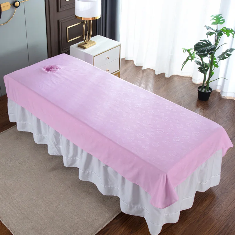 New Massage Table Bed Fitted Sheet Elastic Full Cover Rubber Band Massage SPA Treatment Bed Cover with with Face Breath Hole