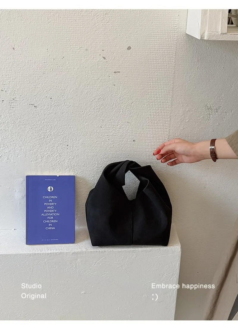 CEEKAY Wildleder-Handtasche im Hobo-Stil mit Perlenanhänger, Metallring, dünnem Riemen, vielseitig einsetzbar für den Alltag, Pendeln und Freizeit, große Kapazität – Detail 17