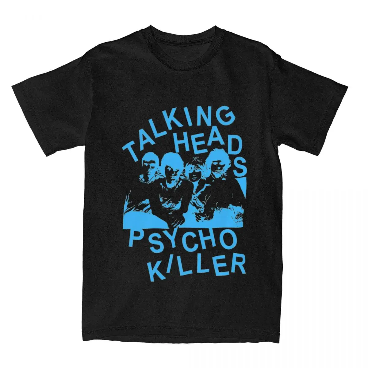 Men Women's Rock Talking Heads Psycho Killer Shirts Stuff Fashion Cotton punk music band T Shirt Tee Clothes All Seasons