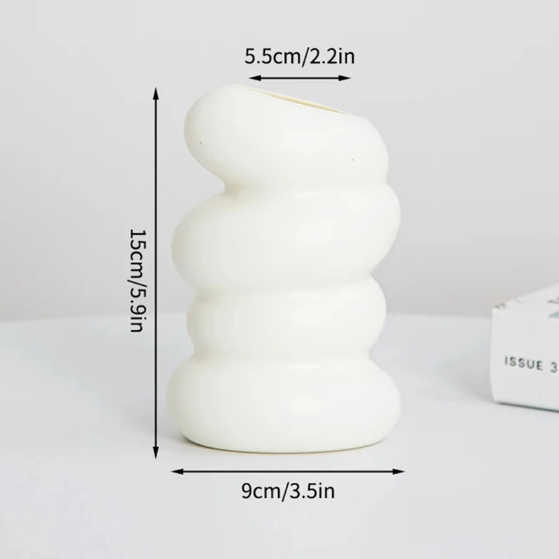 Vaso bianco a spirale in plastica vaso idroponico vaso decorazione casa scrivania vasi decorativi per la decorazione dei fiori