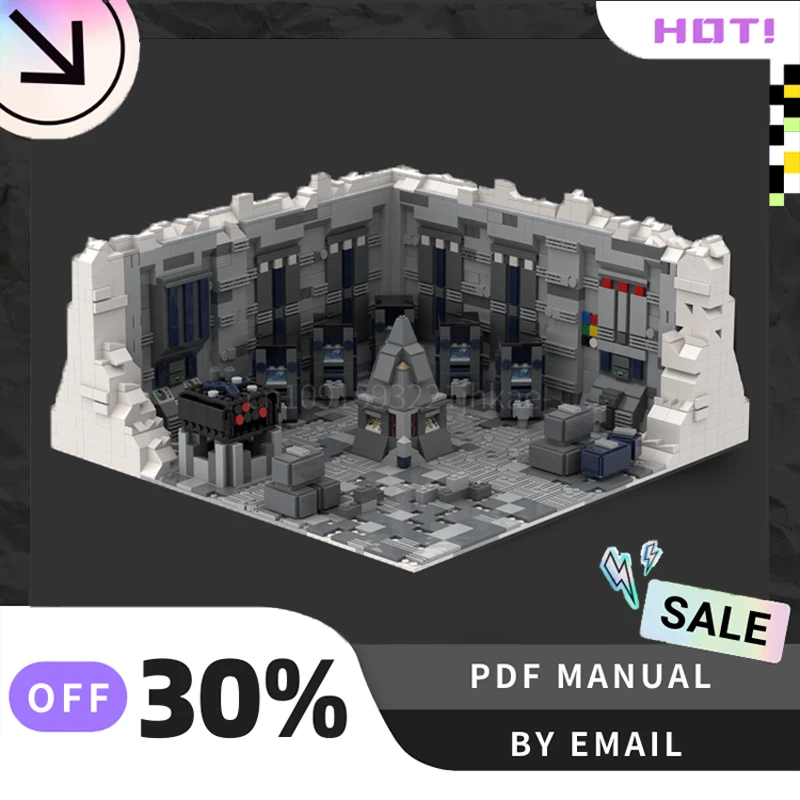 

[3344 шт.] индивидуальный командный центр MOC, набор креативных строительных блоков, игрушки STEM, комплект строительной модели «сделай сам», подарки на день рождения