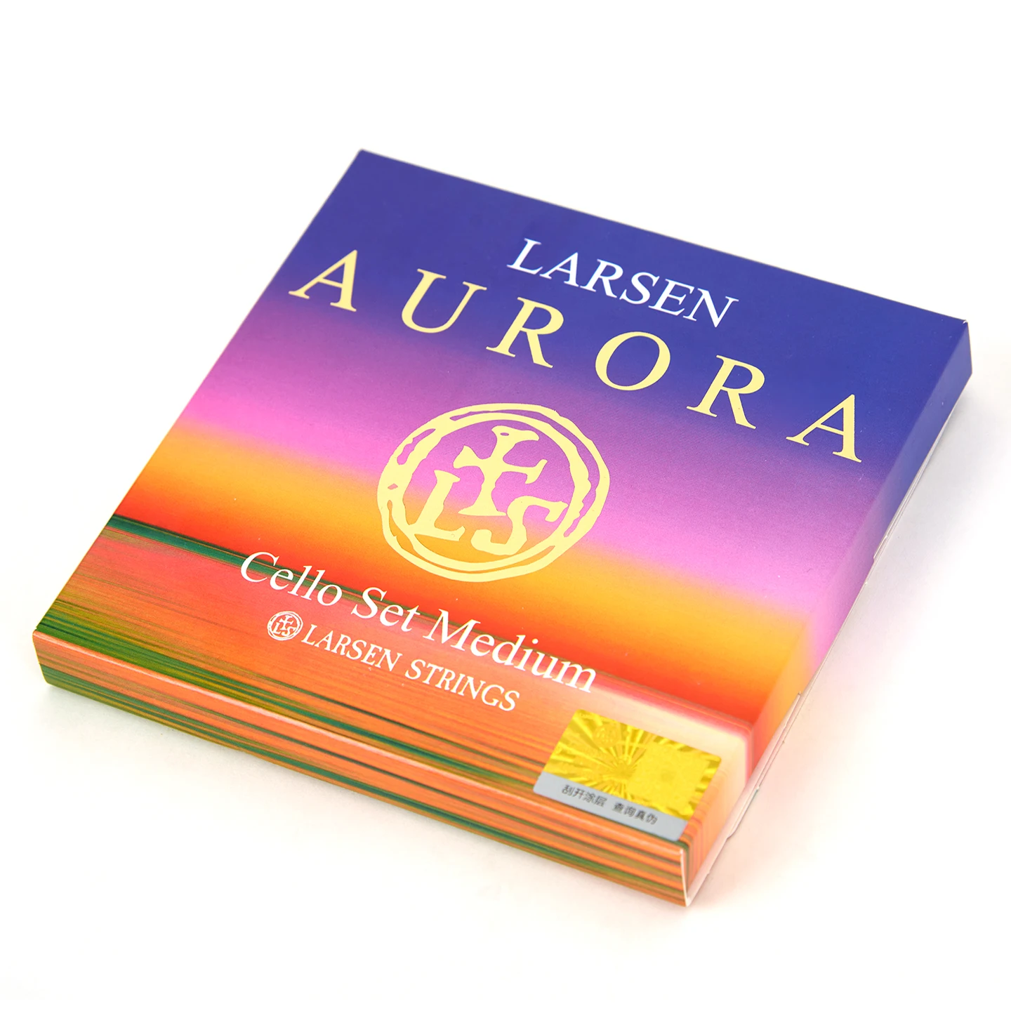 LARSEN Aurora Cello Strings Set Solid Steel Core Corrosion-resistant Alloy Winding Medium Tension Available in 4/4-1/4 Sizes