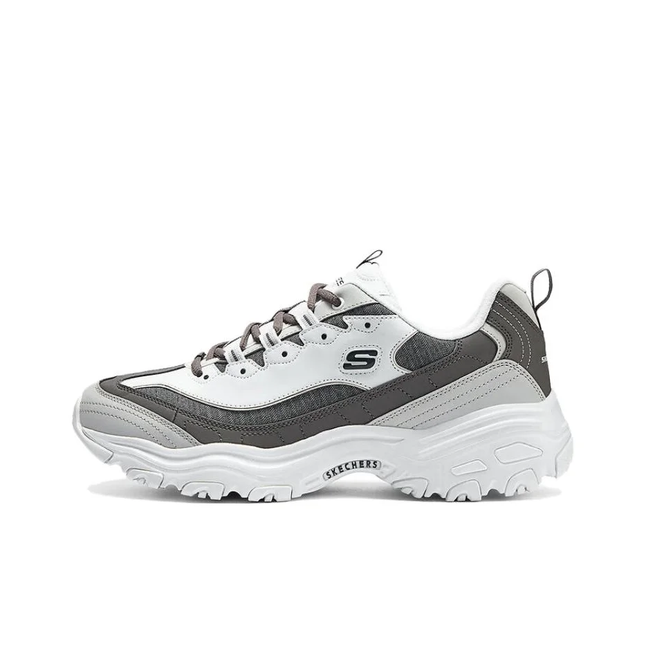 skechers-d'lites-10-textile-synthetic-leather-wear-resistant-and-lightweight-low-top-casual-shoes-men's-white-black-894290-wgy