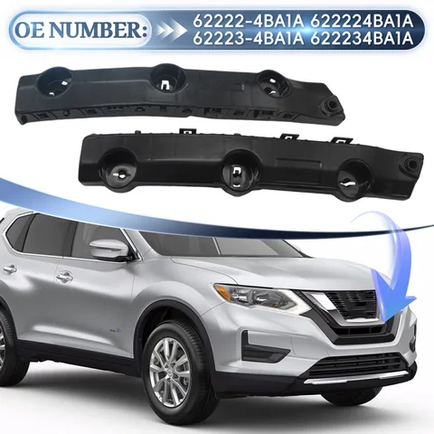 Для Nissan Rogue 2014-2019 пара монтажных кронштейнов фиксатора переднего бампера 62222-4BA1A 62223-4BA1A 622224BA1A 622234BA1A