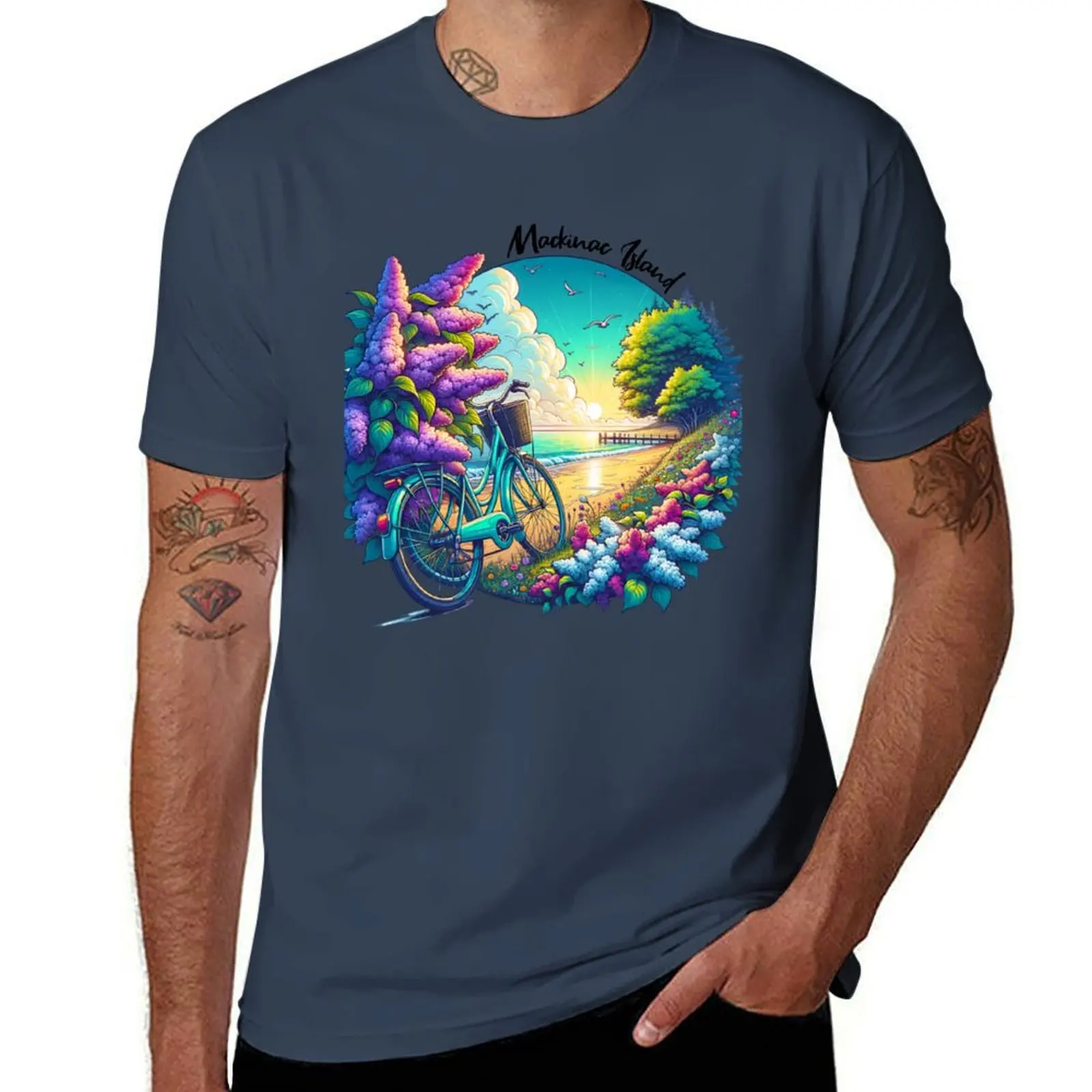 

Views Island Mackinac T-Shirt Comfortable Basic Crew Neck Tee