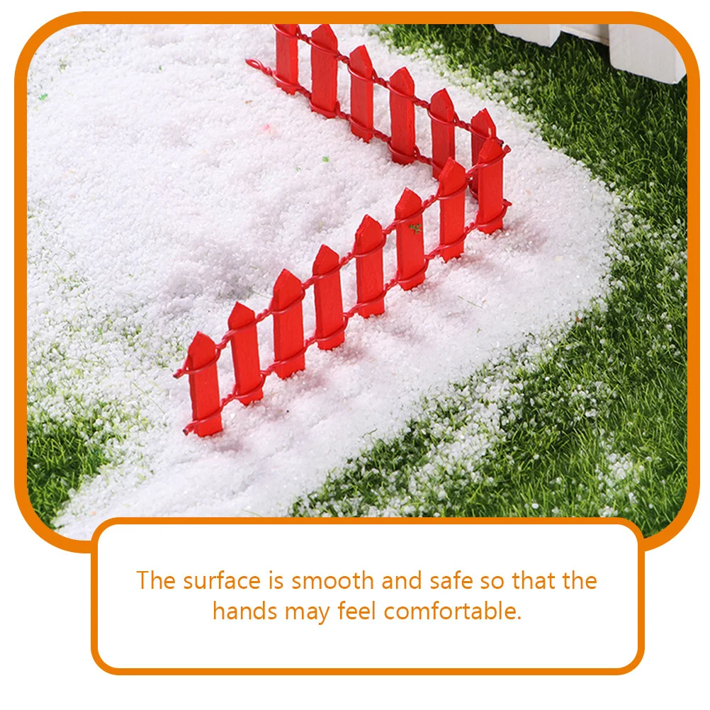 

20Pcs Miniature Wood Fence Perfect Gift Handicrafts Lovers Safe Durable Exquisite Appearance Mini Garden Decoration