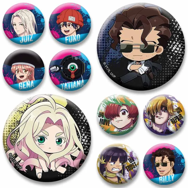 Anime Peripheral Undead Unluck Soft Button Pins Cartoon Role Aunty Fuuko Izumo Akira Kuno Brooch Cosplay Badge Accessories Gifts