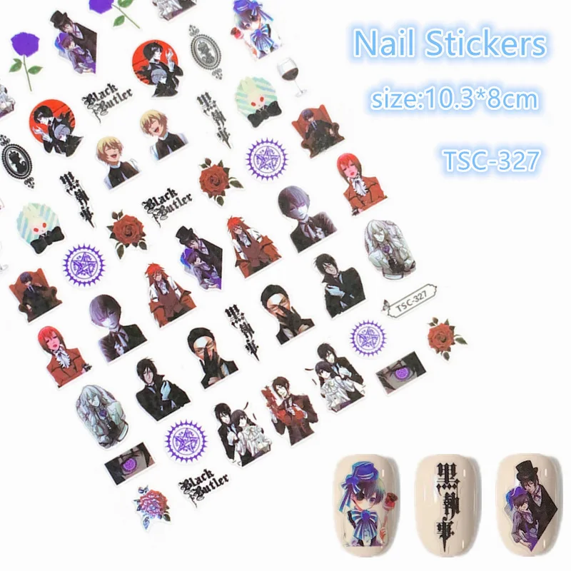 Newest TSC-327 cartoon series 3d nail art sticker nail decal stamping export japan designs rhinestones