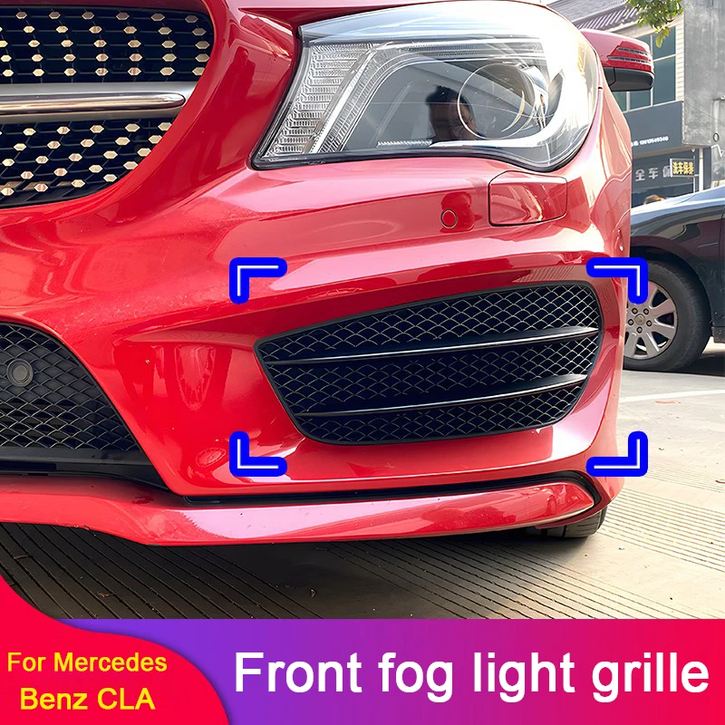 For Mercedes Benz CLA C117 X117 CLA200 CLA220 CLA250 260 CLA45 AMG 2013 2014 2015 2016 Fog Light Cover Grille Front Bumper Grid