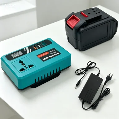 FY 120W Portable Power Inverter 18V to 220V Cordless Lithium Battery Smart High Efficiency Converter for DIY Enthusiasts