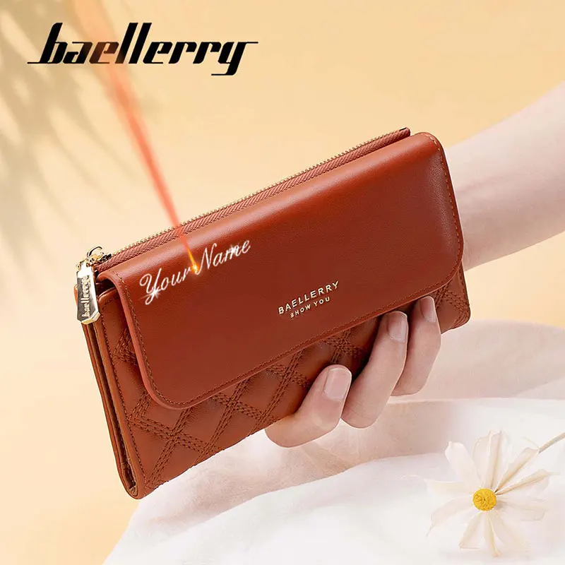 

Baellerry New Women Long Wallet High Quality Multi Card Handbag Female Bag Zipper Coin Pocket Photo Holder Women's Money Clips