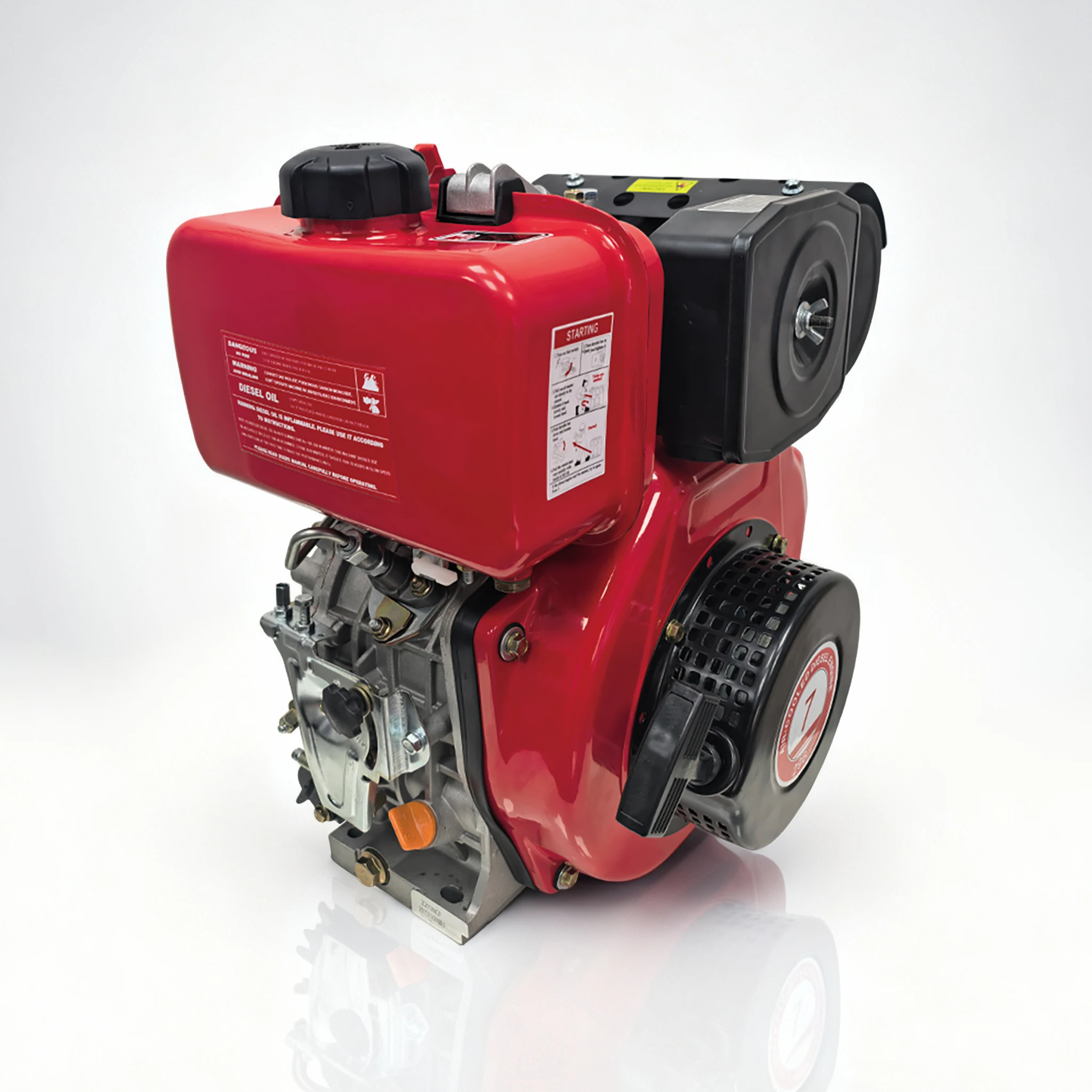 Smooth Running 7HP Single Cylinder Engine 296cc OHV 4 Stroke Recoil Start for Agricultural Water Pumps / Generators