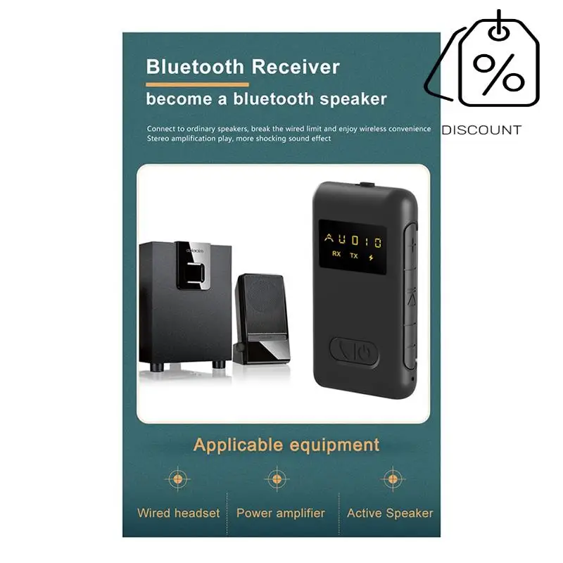 ABMF-2 In 1 Wireless Bluetooth Compatible 5.0 Receiver Transmitter Adapter 3.5Mm Jack For Car Music Audio Headphone Receiver Dur