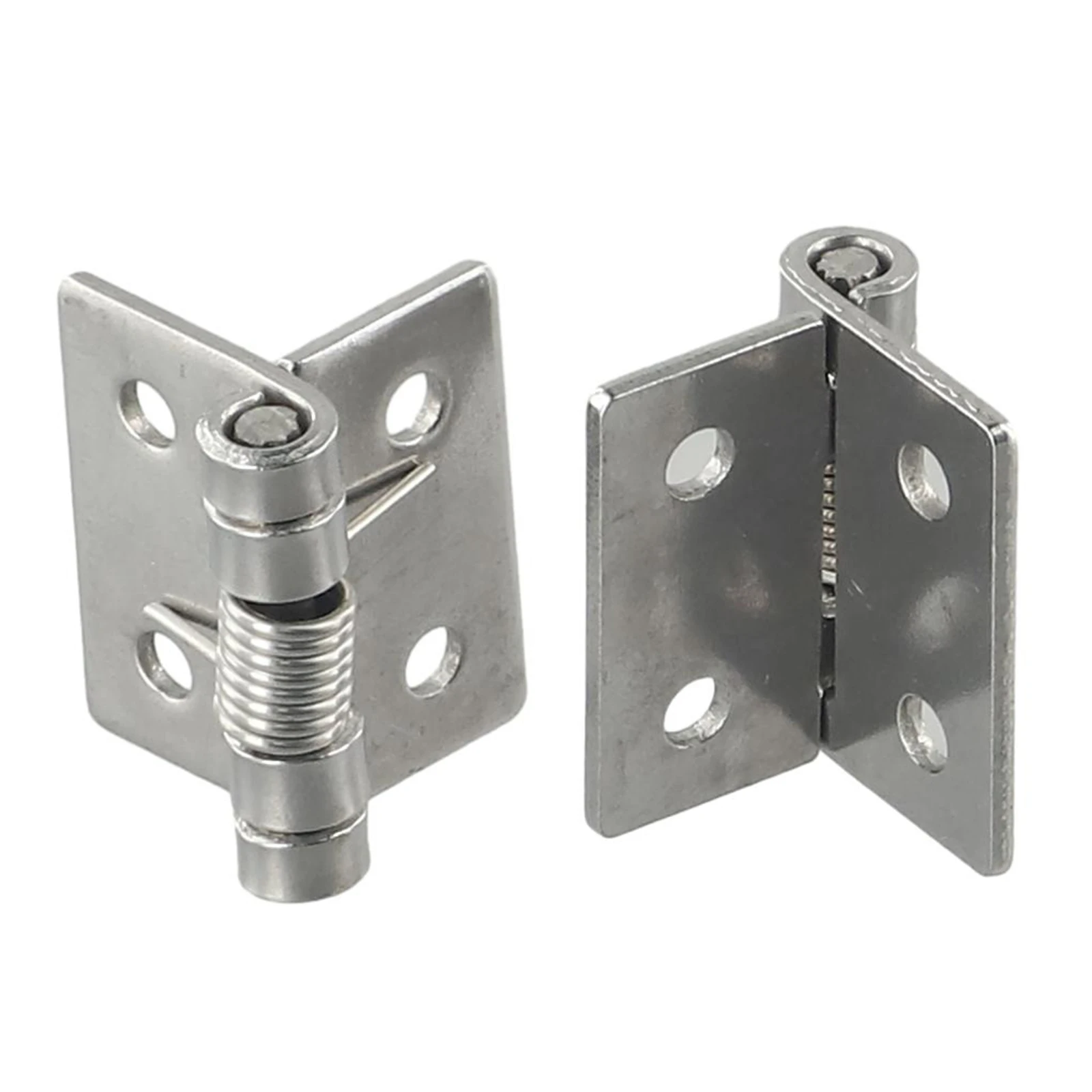

Self Closing Stainless Steel Spring Door Hinges 2 Pieces for Cabinet Doors Jewelry Boxes and Other Small Box Applications