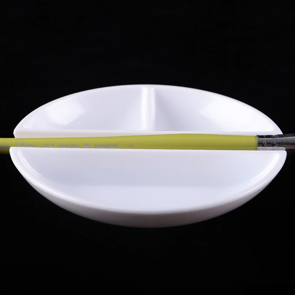 

3PCS Lightweight Porcelain Mixing Tray Portable Watercolor Dish Kids Paint Tray Color Palette Art Craft Work