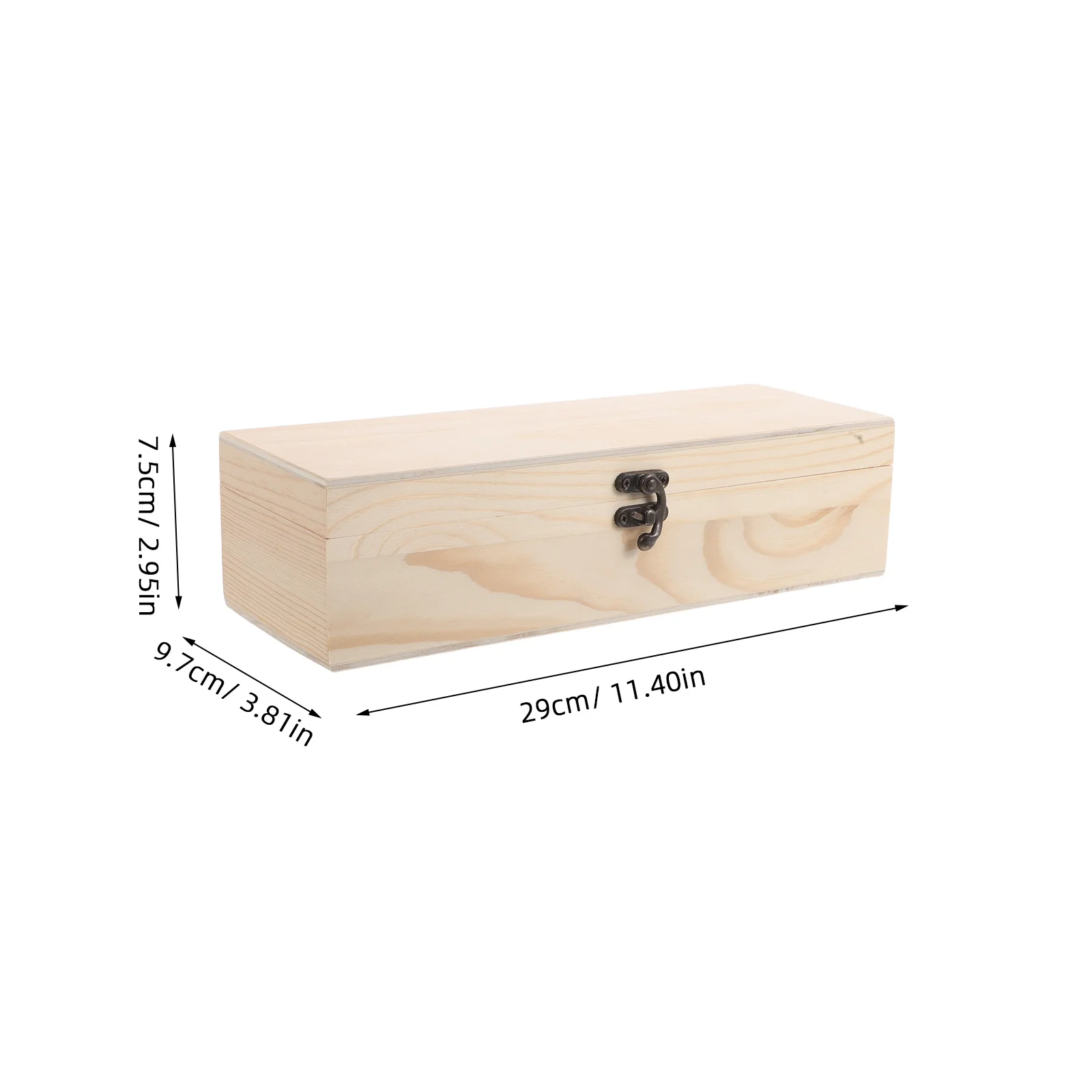 Vintage Wooden Jewelry Box 4 Compartments Organizer for Tea Bags Sugar Packets Trinket Storage Case with Removable Dividers