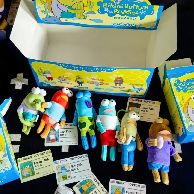 

Hot Pop Mart Plush Blind Box Bikini Bottom Buddies Stuffed Keychain Pendant Whimsical Collectible Surprise Gift For Anime Lovers