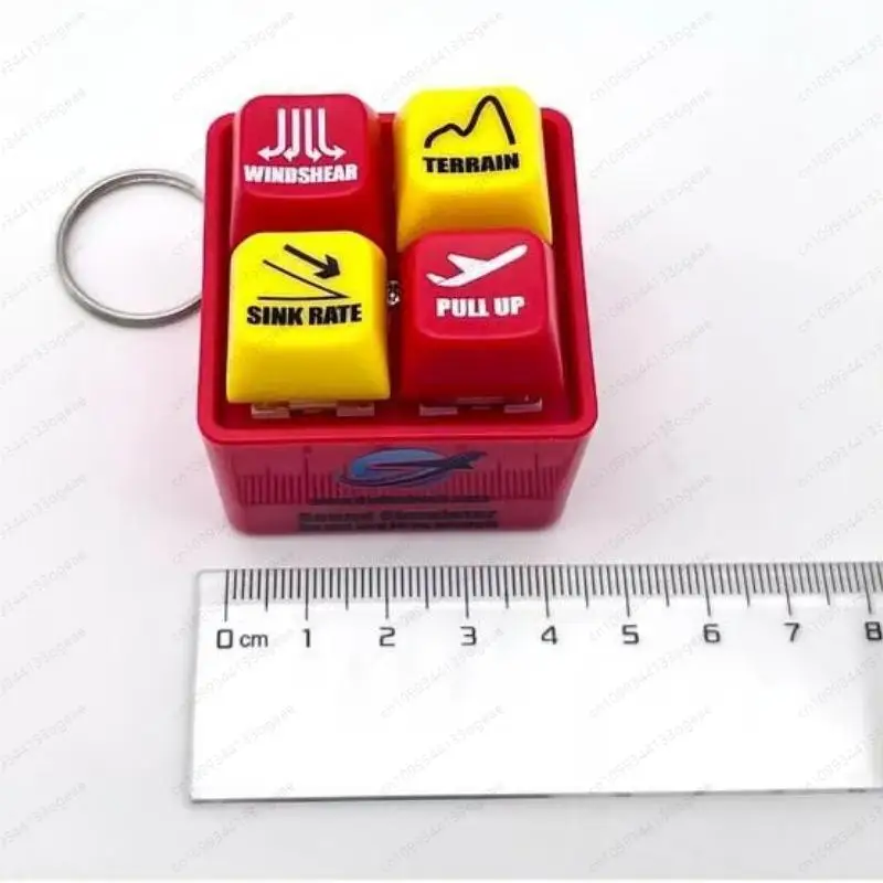 

Boeing Airbus Inspired Aircraft Warning Sound Keychain EGPWS Button Aviation Themed Gift Compact Size Keychain