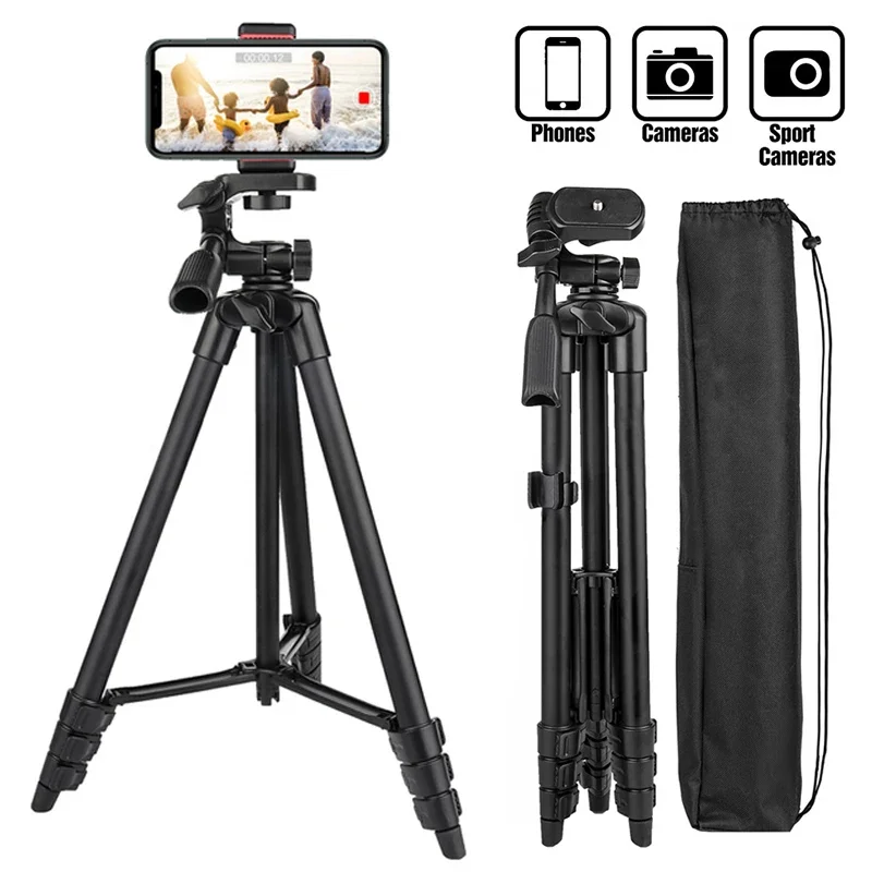 Portable Tripod for Phone Lightweight Camera Tripod Stand with Bluetooth Selfie Remote Phone Holder for Tiktok Video Photography