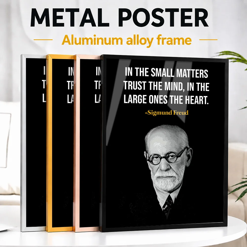 Sigmund Sigmund Freud Quote Metal Poster With Aluminum Alloy Frame Personalized Photo Focused Lettering Style Wall Art For Home Office - Aliexpress Deal