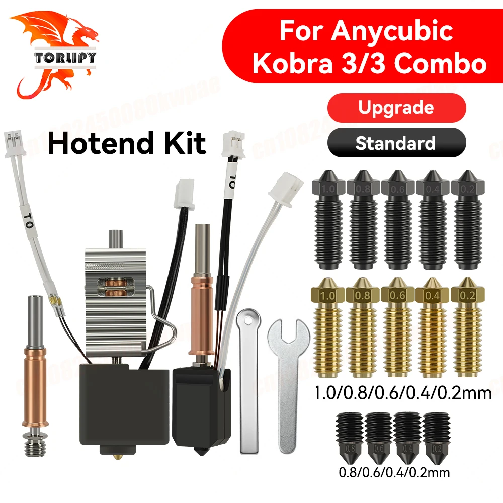 

For Anycubic Kobra 3 Hotend Kit Upgrade Standard Kobra 3 Combo Hotend Nozzle For Anycubic Kobra 3 Hot End 3D Printer Accesories