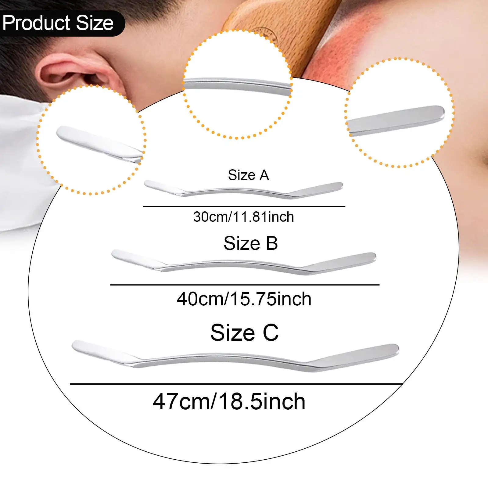 Gua Sha Massage Tool Manual Smooth Multifunctional Professional Stainless Steel Muscle Scraper for Neck Full Body Elbow Body Leg