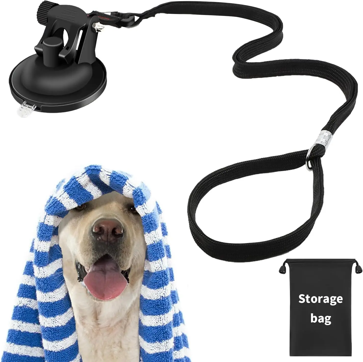 

Ремень-фиксатор для купания собак с мощной присоской, регулируемый ошейник для душа и груминга питомцев