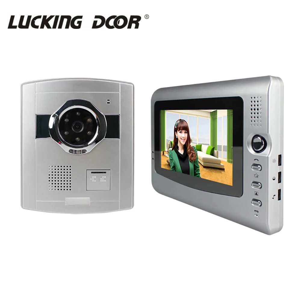 

7 inch Wired Video Doorbell Video Intercom Rainproof Camera Visual Intercom Two-way Audio Remote Unlock Video Door Phone