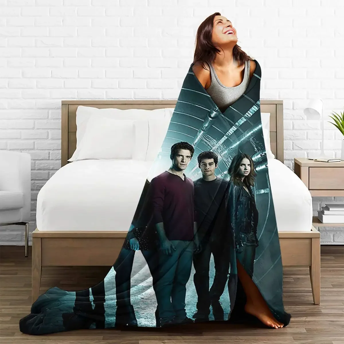 Teen Wolf Blankets Flannel Spring/Autumn Scott McCall Action Portable Soft Throw Blanket for Bedding Couch Rug Piece