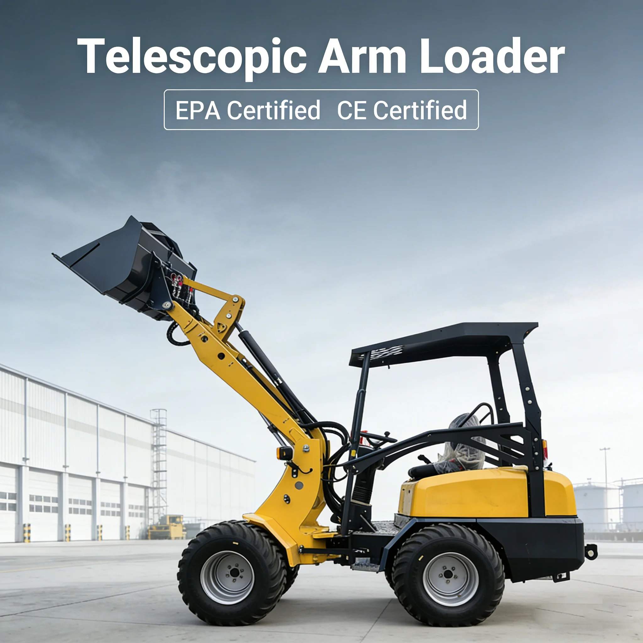 

ZL918 800 кг телескопический погрузчик с телескопической стрелой CE EPA для строительных работ и обработки материалов на заводе