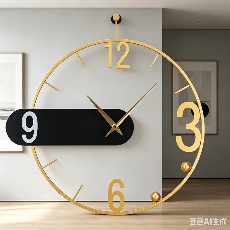 Minimalist Save Space Clock Wall Relaxing Modern Aesthetic Interior Fashion Wall Watch Art Mural Horloge Murale Salon Furniture