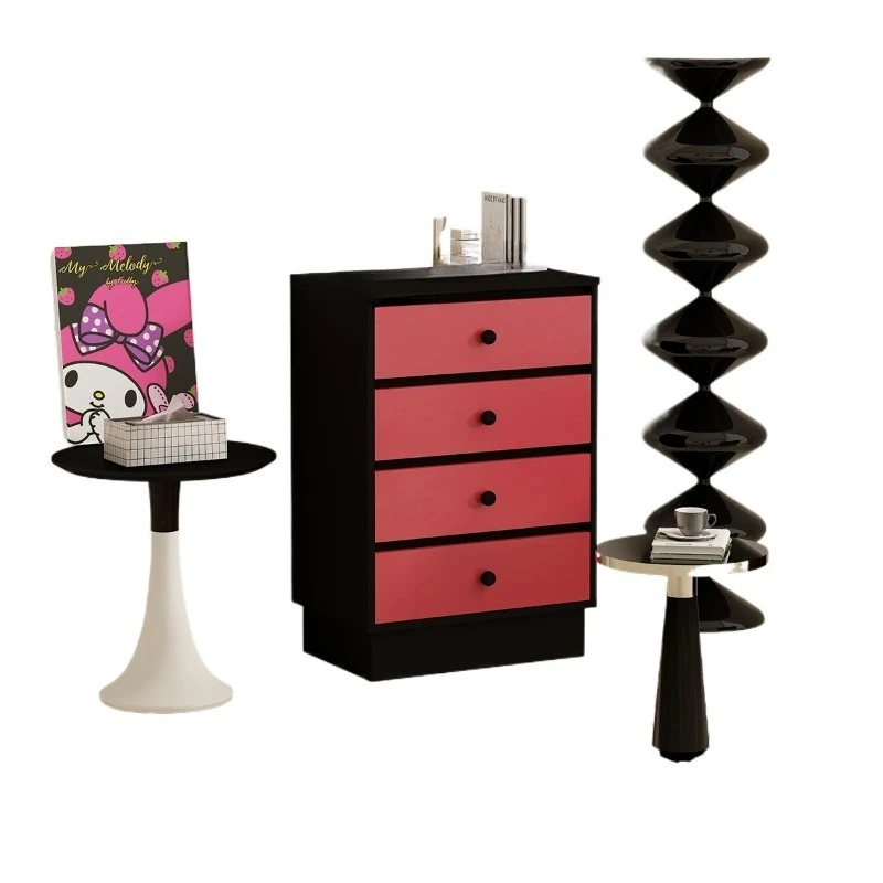 

eight-bucket cabinet, floor-to-ceiling retro living room four-pump storage cabinet, master bedroom at the end of the bed