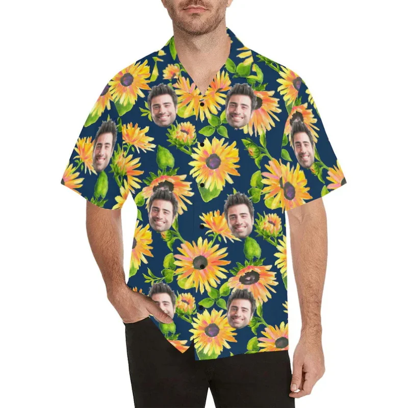 

Custom Photos Cheerleading Hawaiian Shirt Personalized Photo Aloha Shirt For Men Women Short Sleeve Vacation Hawaii Shirts