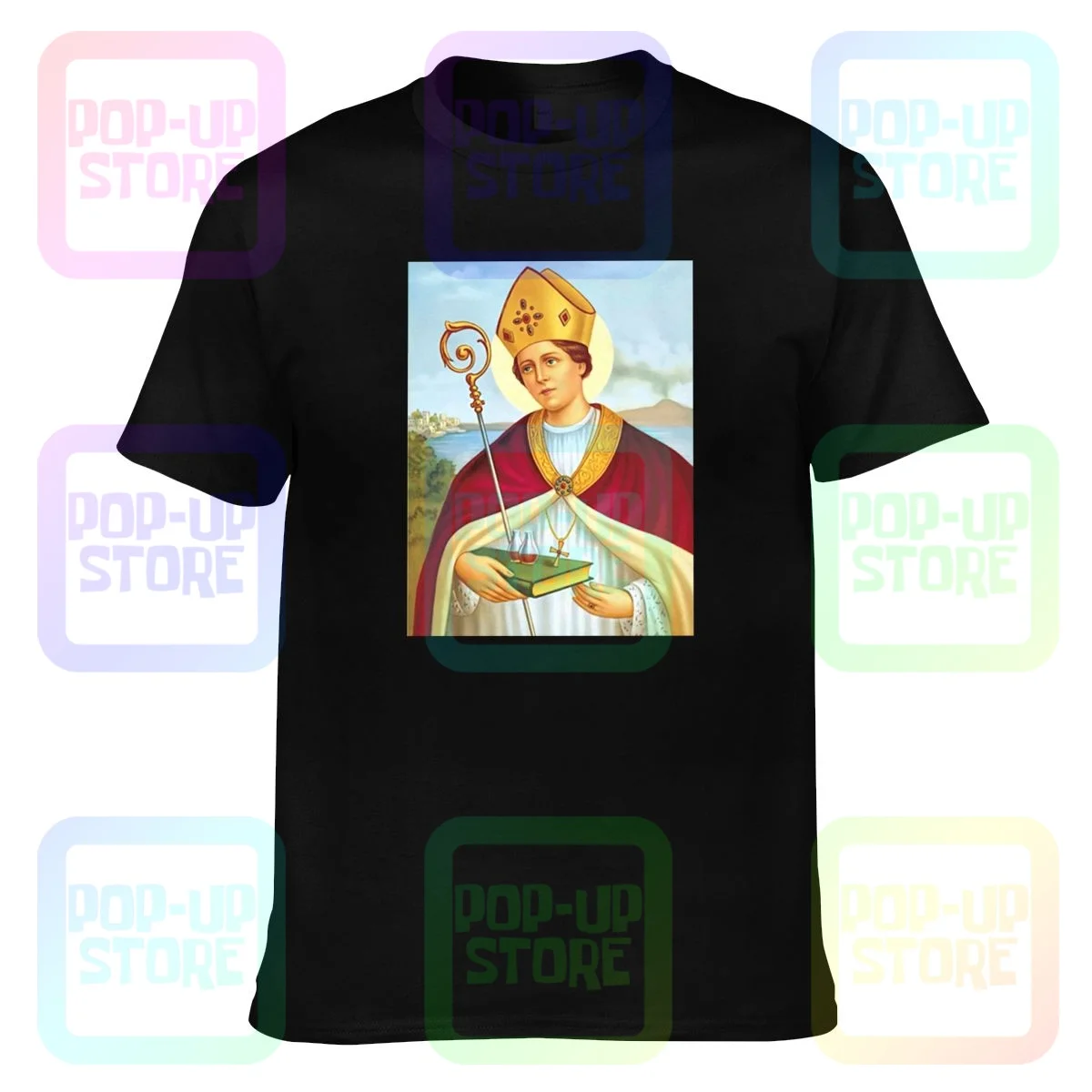 San Gennaro Patrono Napoli Miracolo Sangue Januarius 2 T-shirt Tee Shirt Casual Comfortable