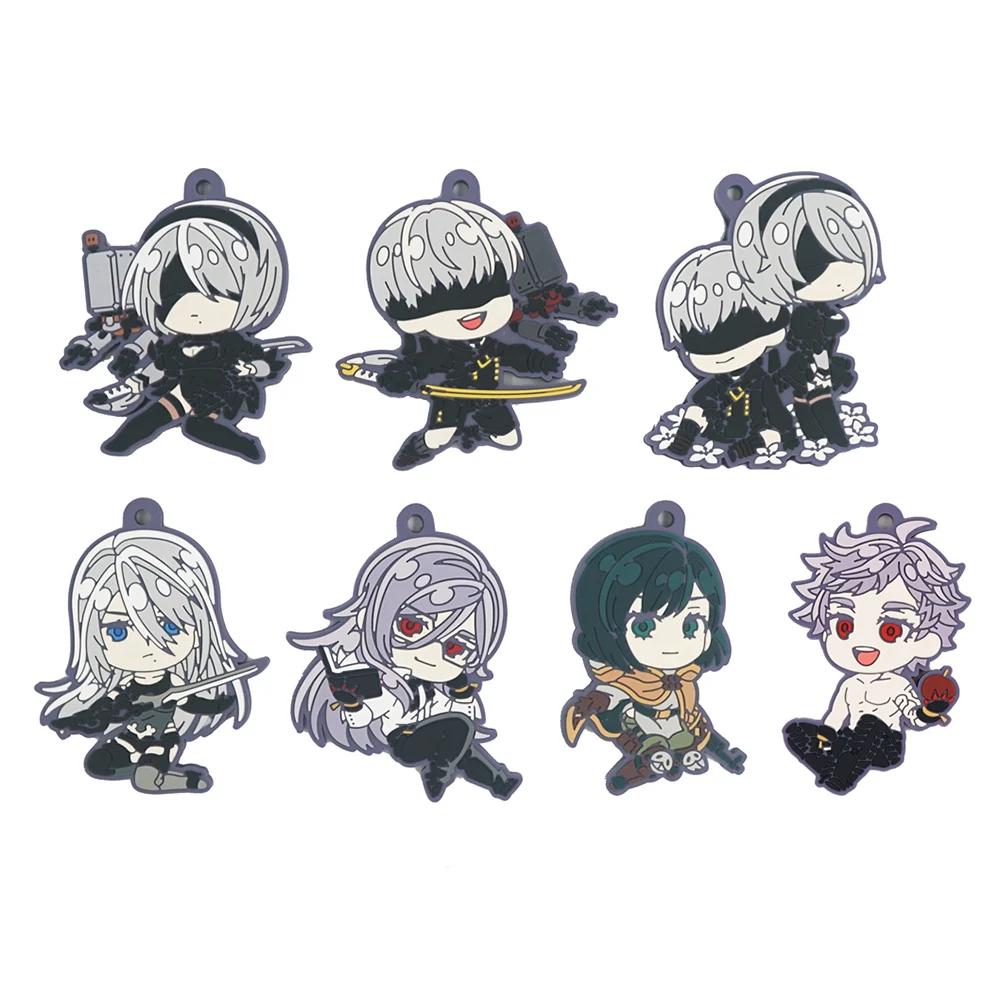 NieR:Automata Anime YoRHa 2B A2 9S Game Rubber Keychain