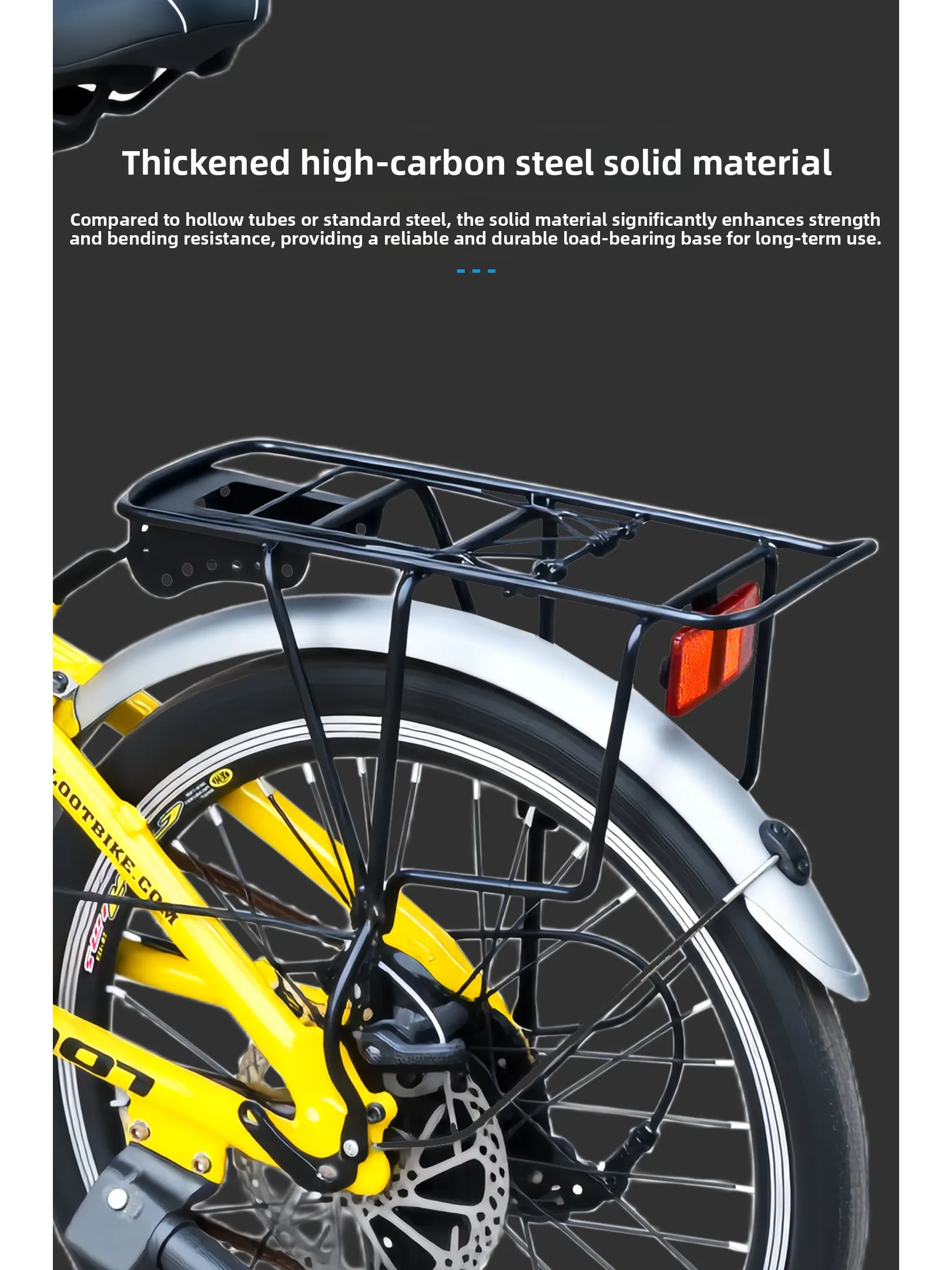 Thickened Bicycle Rear  Rack Child Mountain Bike Cargo Shelf 20 Inch Single Speed Bike Human Carrier Large Tail Rack