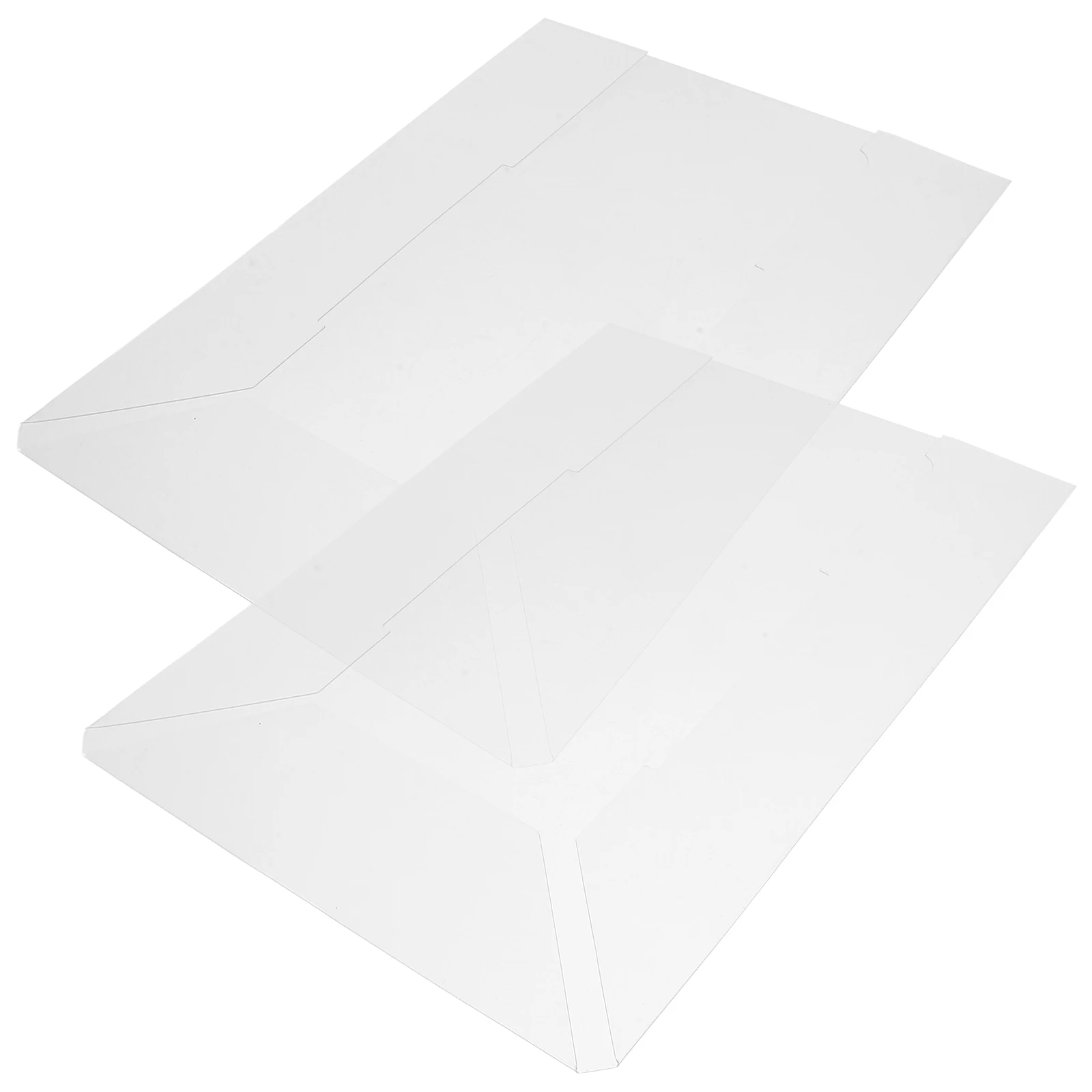 

2 Pcs File Protective Sleeve Simple Document Folders Holder Paper Organizer Portable Transparent Bag Storage Pvc Miss