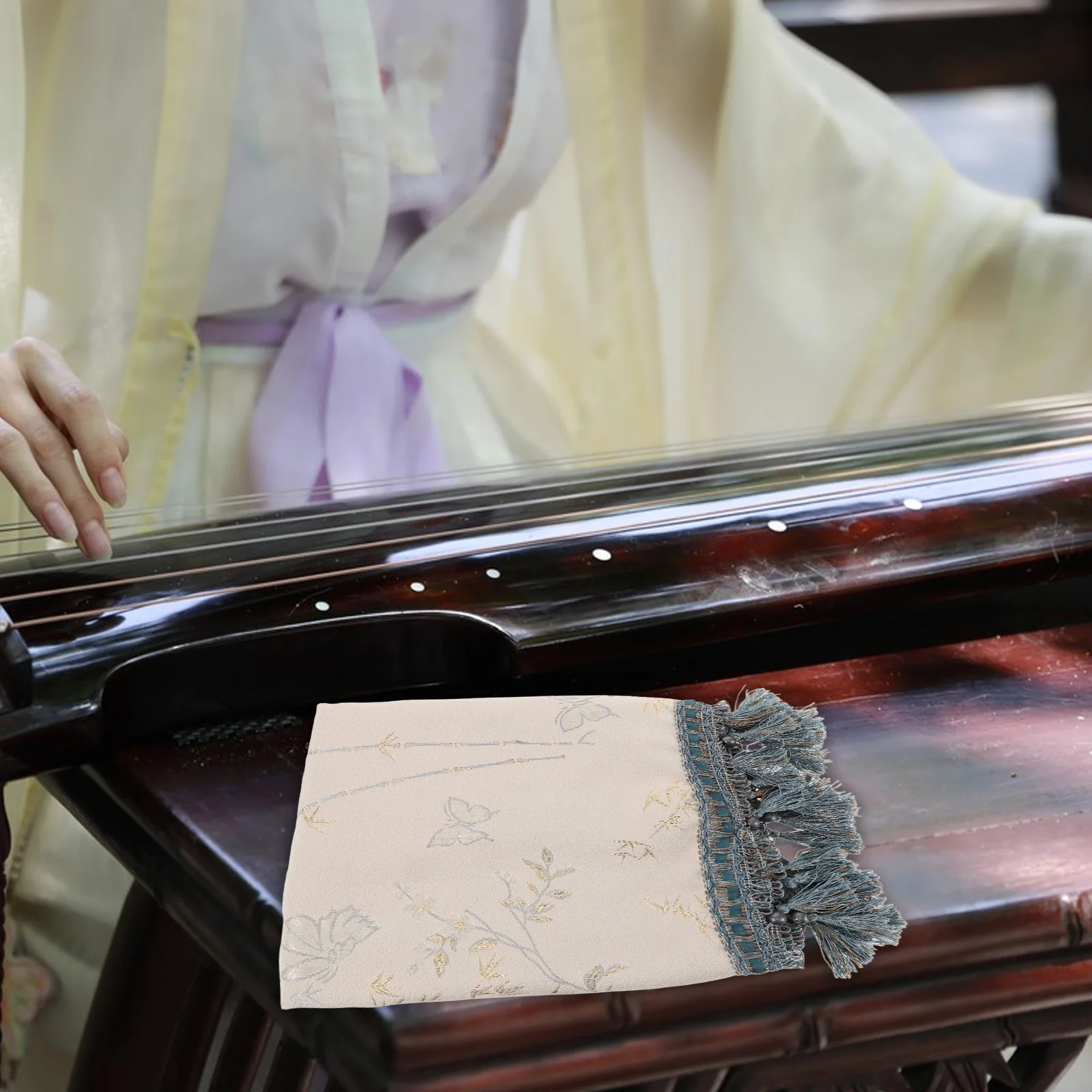 

Guzheng Cover Chinese Style Cotton Linen Zither Protector Dustproof Cover For Music Instrument Keyboard Protective Reusable