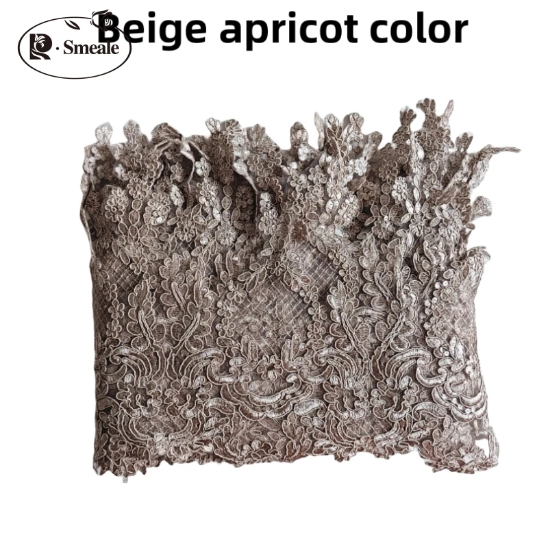 Polyester-Pailletten-Spitzenbesatz, Randlinie, handgefertigtes DIY, Hochzeitskleid, Heimdekorationszubehör, 5 Yards/Lot, Breite 30 cm, RS4799 – Detail 7