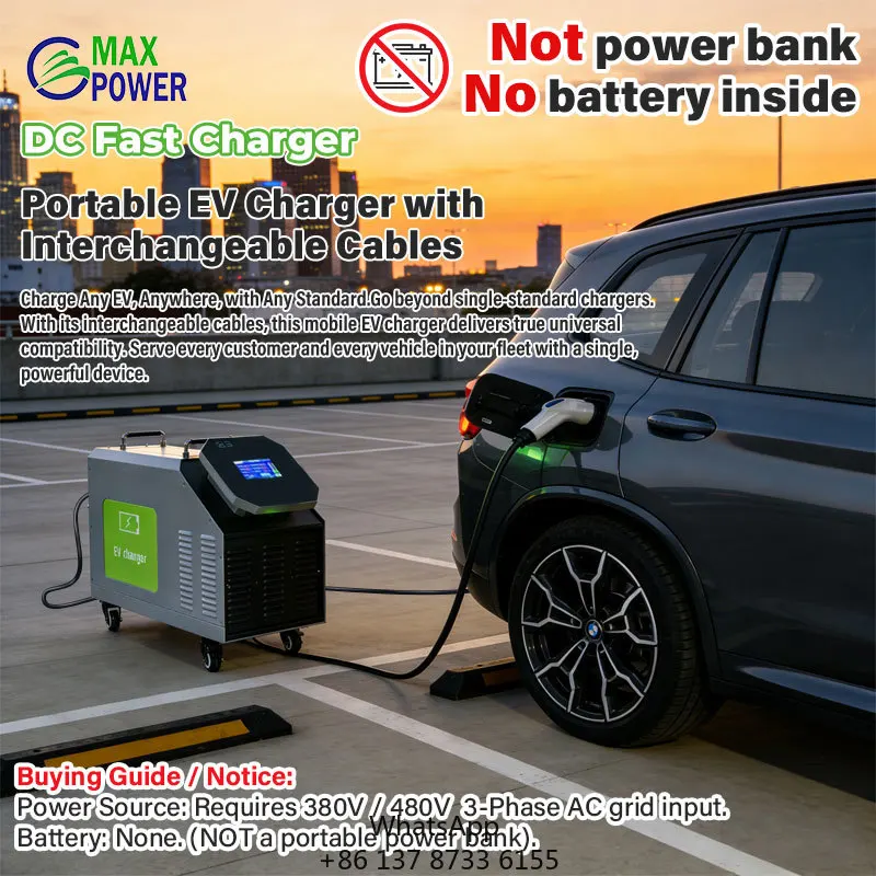 Factory Direct Sale 480V 3 Phase Input DC 40KW GBT Solar EV Charger Manufacturers Charging Station Fast Charger Portable Pile