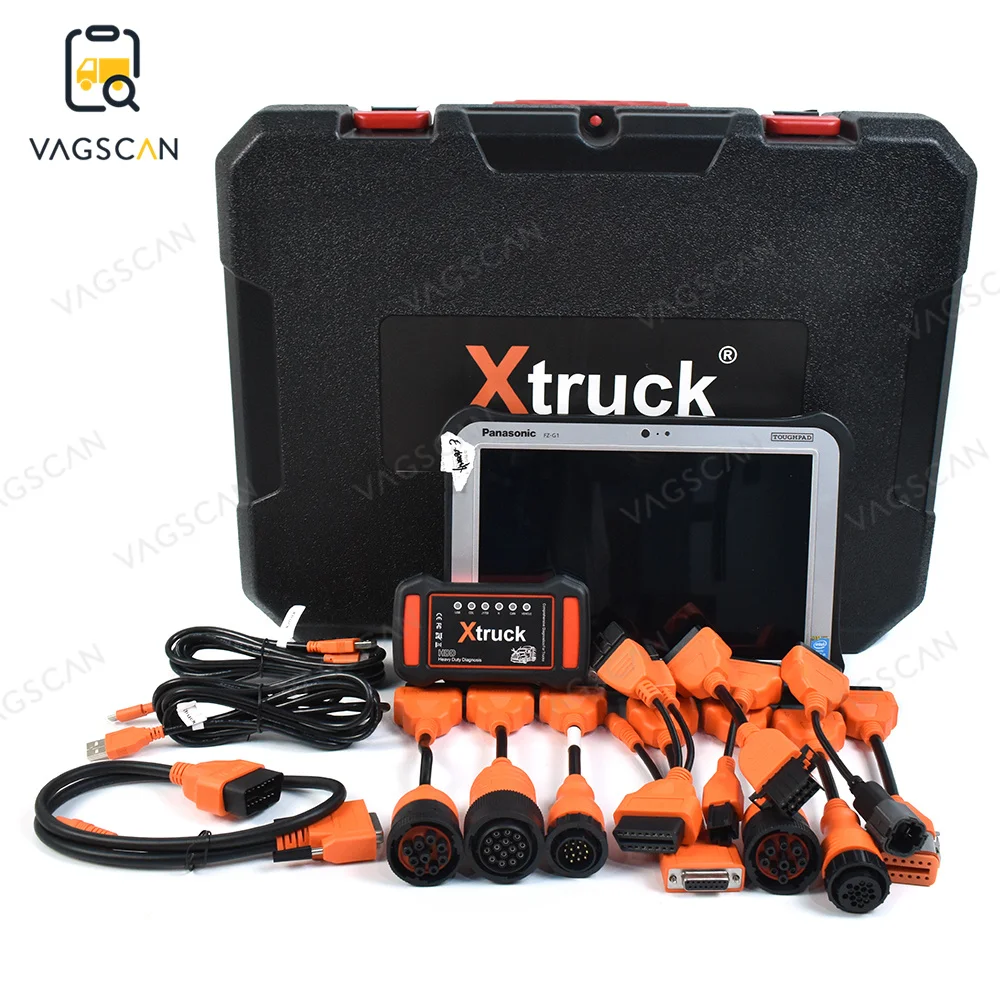 Xtruck Y009 with FZ G1 tablet Excavator construction machinery diagnostic tools Multifunctional OBD2 scanner heavy duty trucks