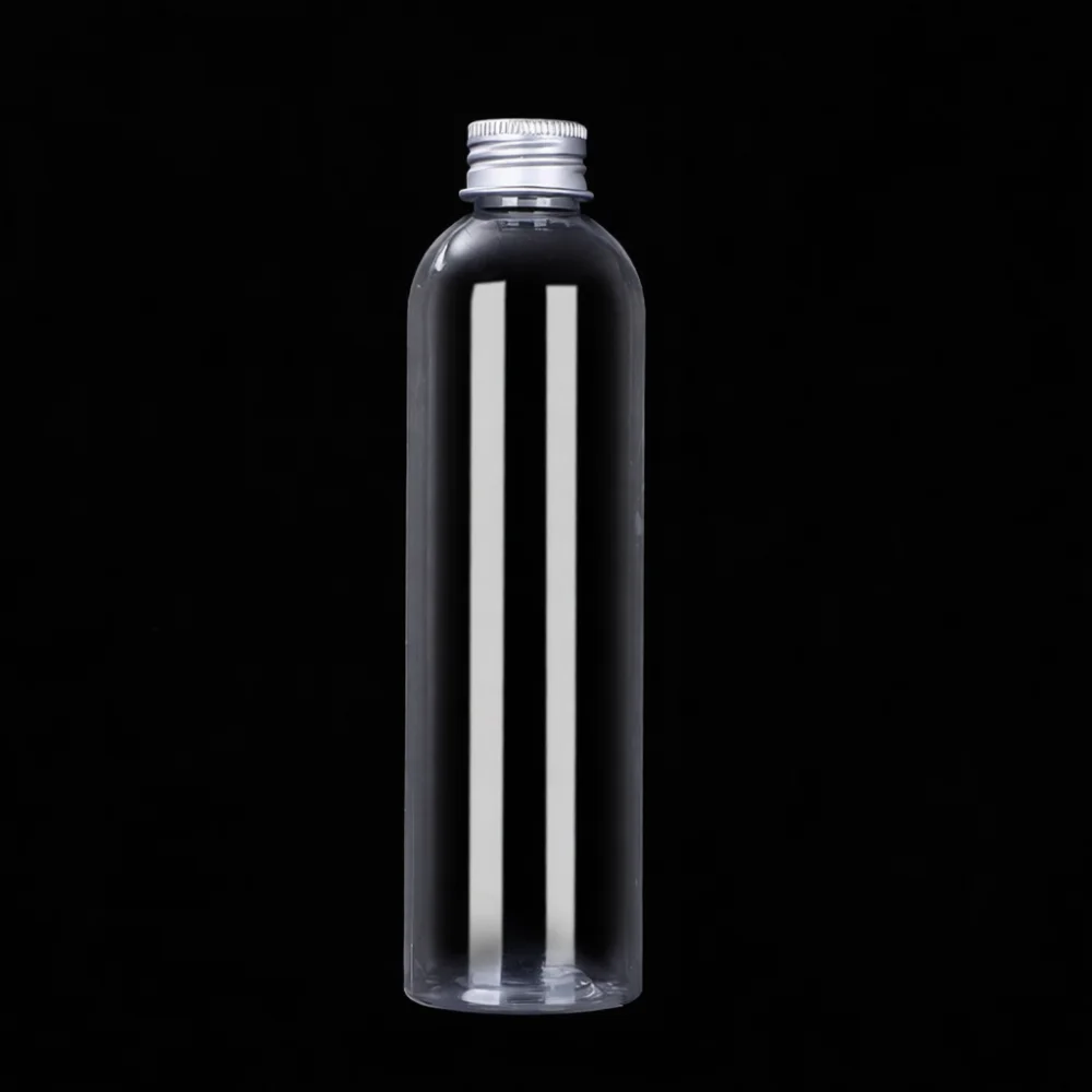 Transparent Pet Plastic Travel Bottle Portable Liquid Dispensing Container With Metal Screw Cap For Cosmetic Serum Sample Use