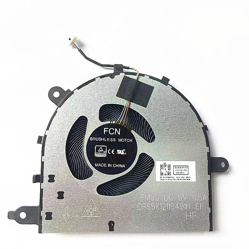 

CPU Cooling Fan Replacement for Lenovo ideapad 5-15ITL05 5-15ALC05 5-15ARE05 5-15IIL05 air15 2021 Series DFS5K12115491N FM8S