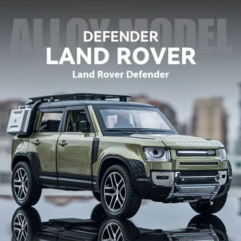 1:24 Land Rover Defender Large Off Road SUV Vehicle Living Room Home Collection Hobby Decoration Interior Furnishings Gift Box