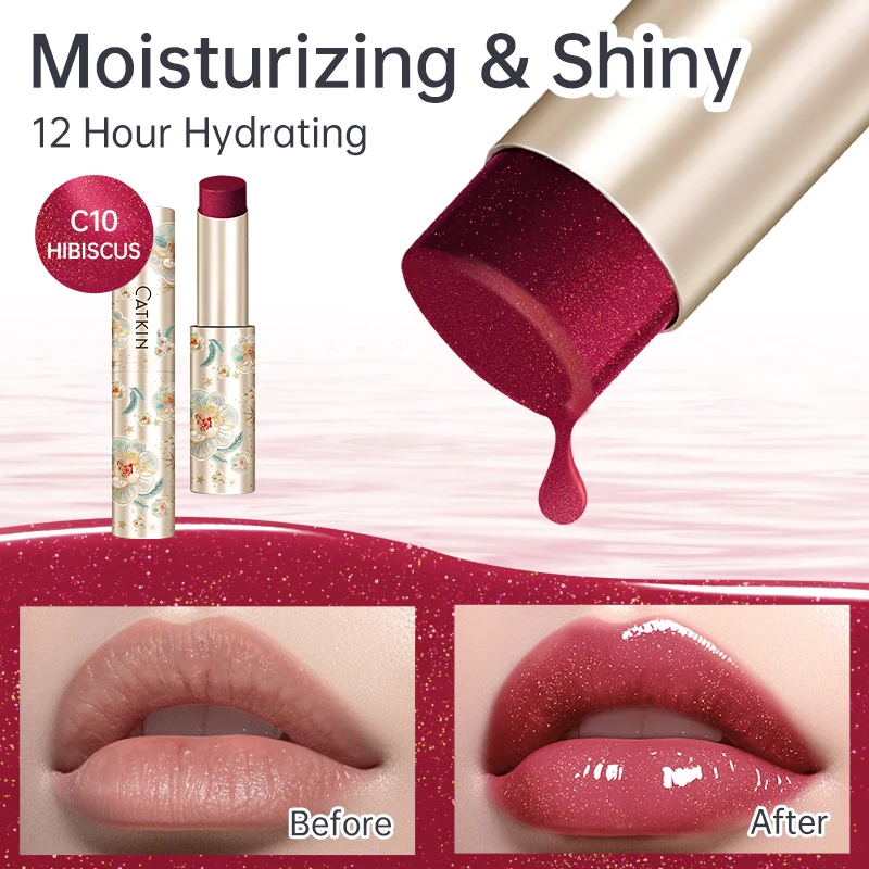 CATKIN GLOSSY LIP BALM Bálsamo labial hidratante en 6 colores vibrantes Hidratar, proteger y calmar