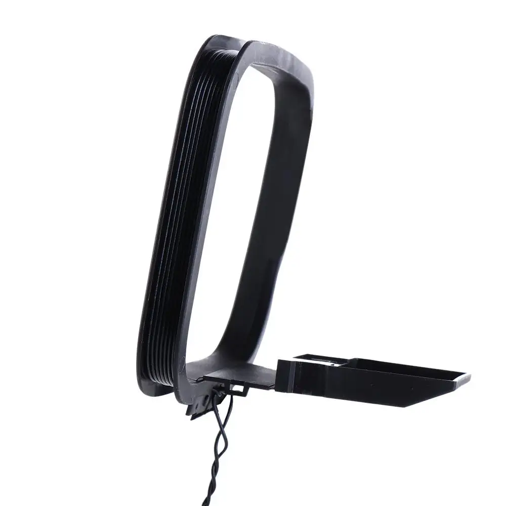 Schwarze Radio-Loop-Antenne, 2-polig, AV-Audio, blanker Draht, FM-Radio-Loop, Radiosignal, Empfang, Heim-Stereo-Empfänger, Am-Loop-Antenne