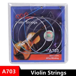 Alice A703 Violin Strings Professional Alloy Wound Silver Steel Violin Strings For 4/4 3/4 Size Stringed Instruments Accessories